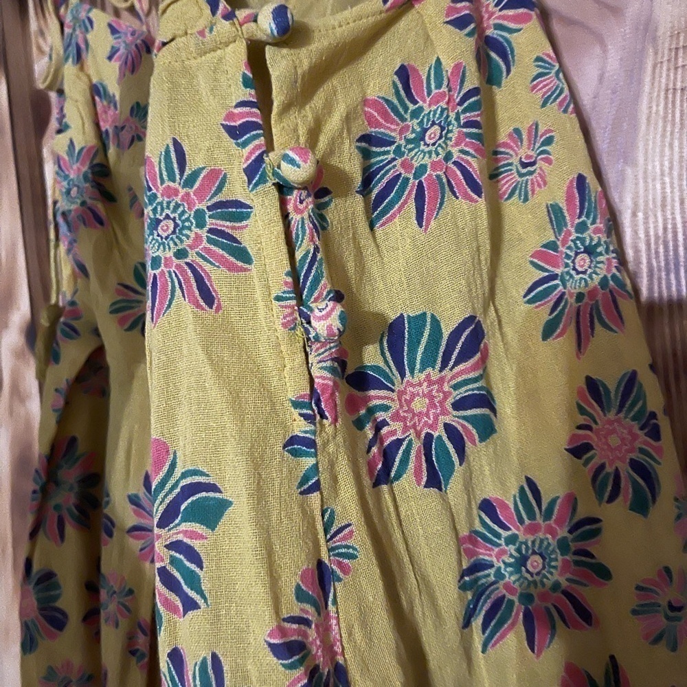 Free People indigo molly smock cami in golden yellow - Picture 5 of 6